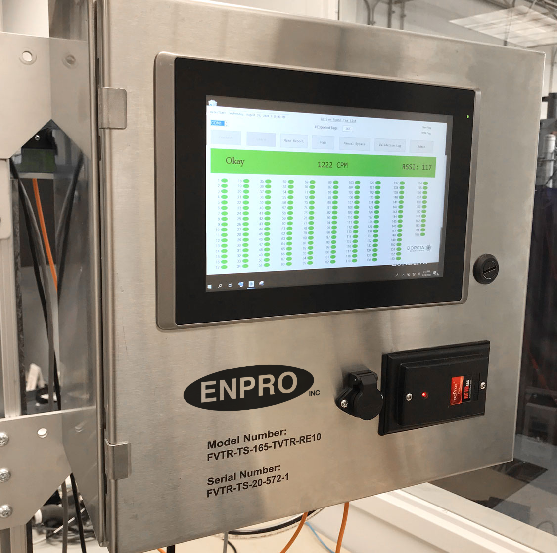 Enpro Filler Vent Tube Reader. Reduce waste and downtime associated with missing vent tube incidents and malfunctions in the beverage filling process.